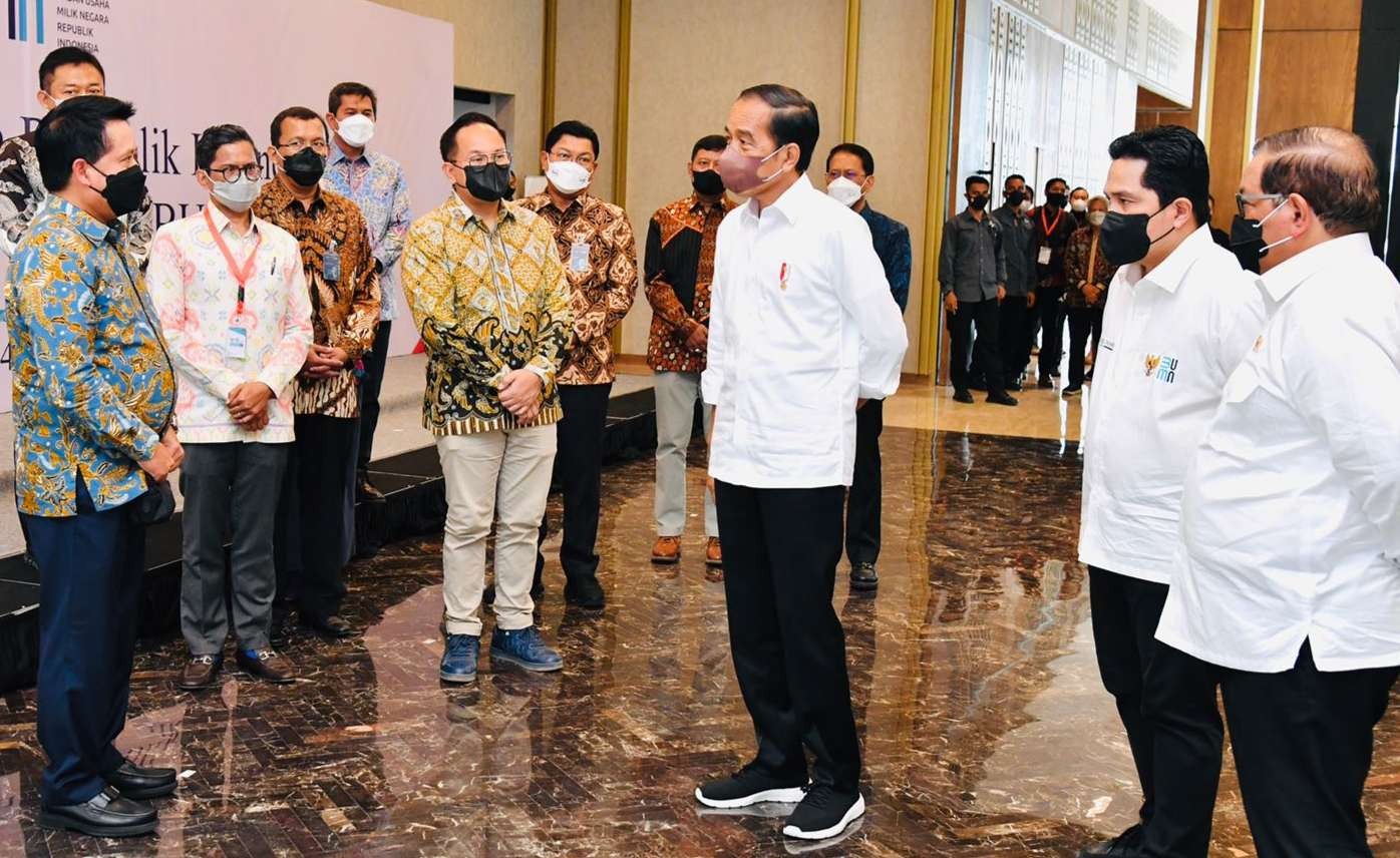 Presiden bertemu dengan para Dirut BUMN. (Foto: Setpres)