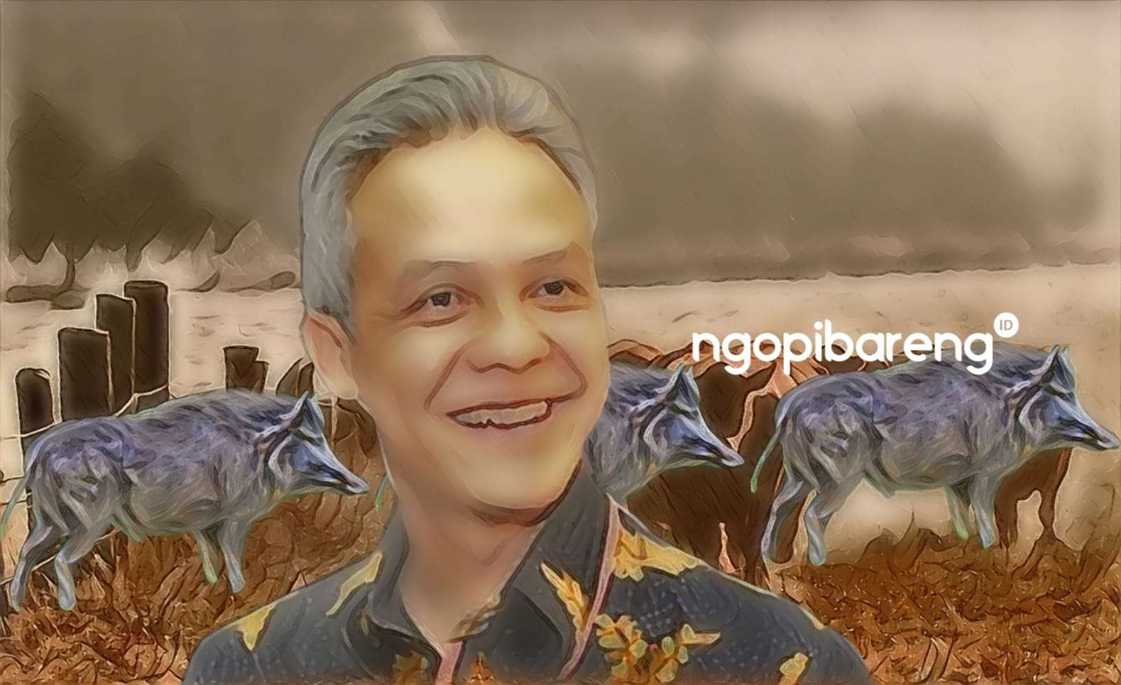 Ilustrasi Gubernur Ganjar Pranowo. (Grafis: Fa Vidhi/Ngopibareng.id)