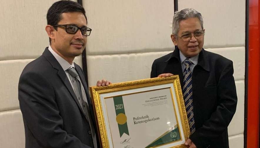 Polteknaker mendapat penghargaan dari World Safety Organization (WSO) Award 2021. (Foto: Istimewa)