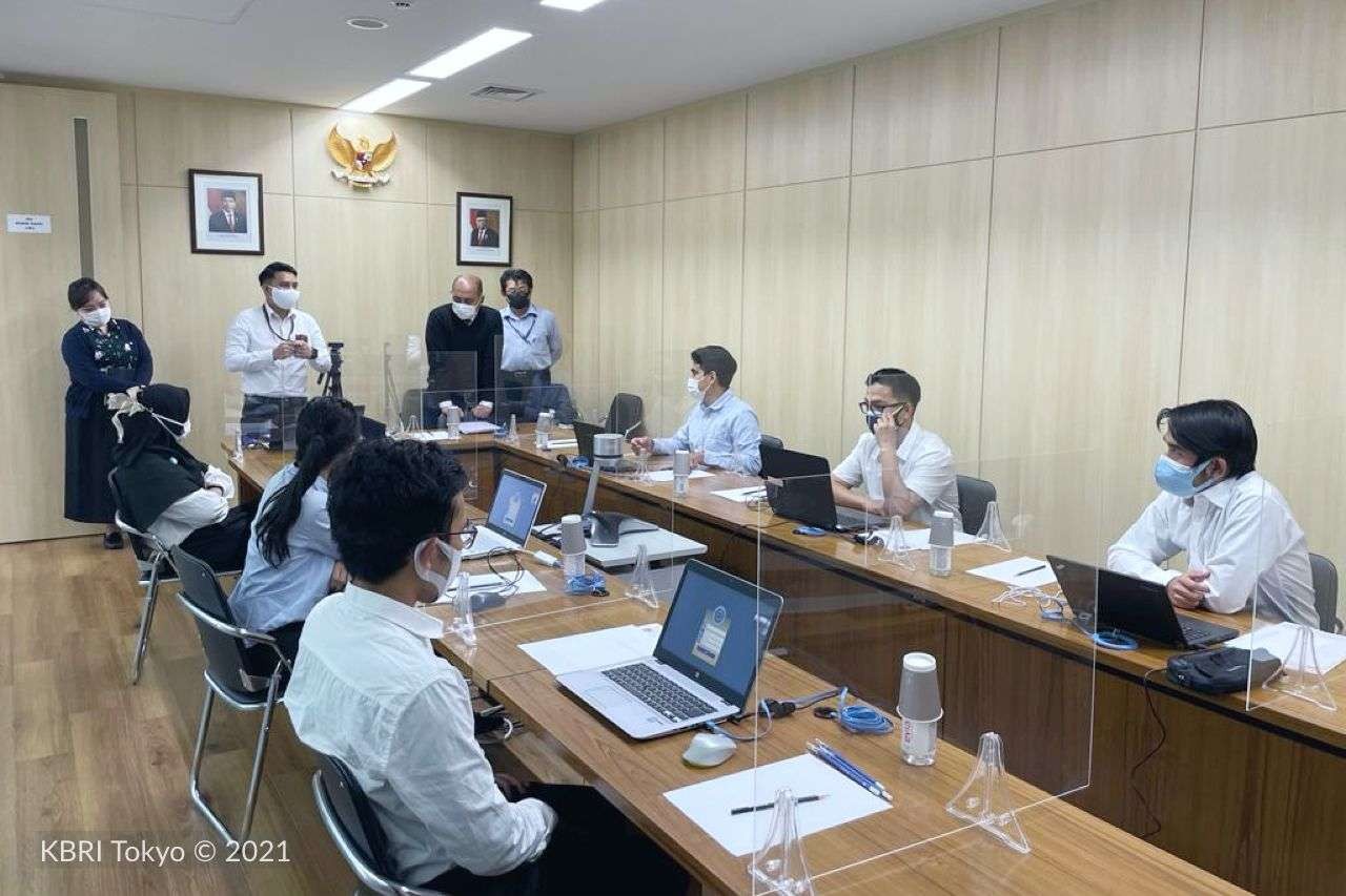 Tes Seleksi Kompetensi Dasar Calon Aparatur Negeri Sipil di KBRI Tokyo yang dihadiri langsung oleh Dubes RI untuk Jepang Heri Akhmadi. (Foto: KBRI Tokyo)