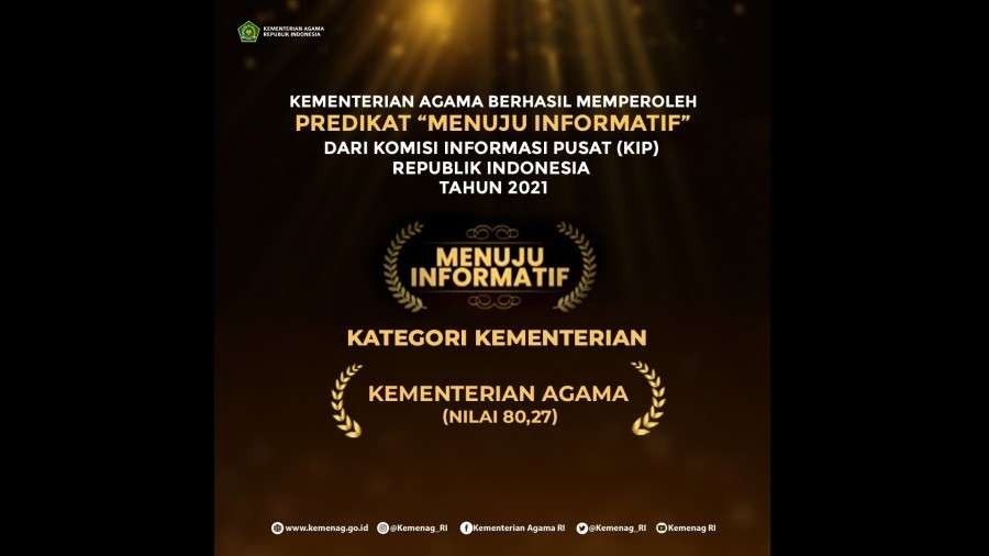 Kemenag Raih Predikat Menuju Informatif