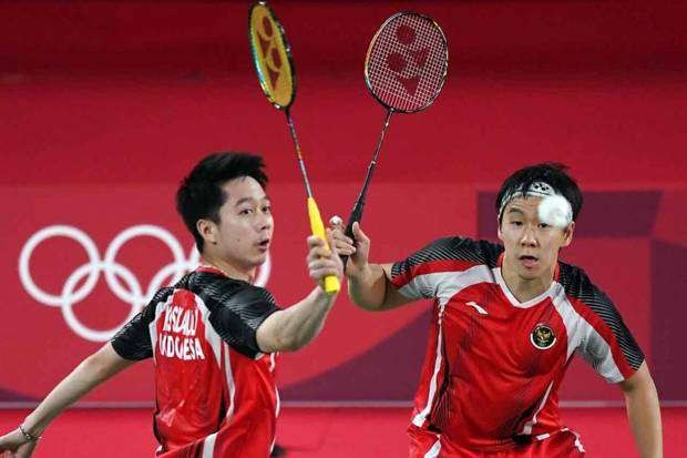 Ganda Kevin Sanjaya/Marcus Gideon melaju ke final French Open 2021. (Foto: PBSI)