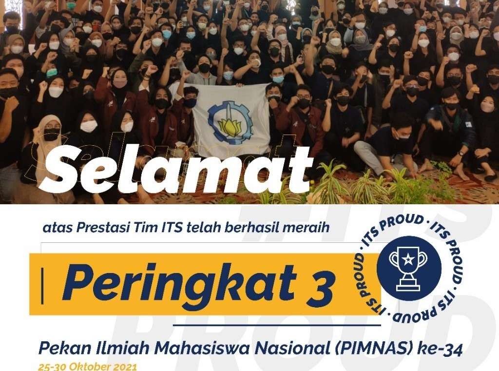 ITS meraih peringkat 3 Pimnas ke-34.(Foto: Instagram)