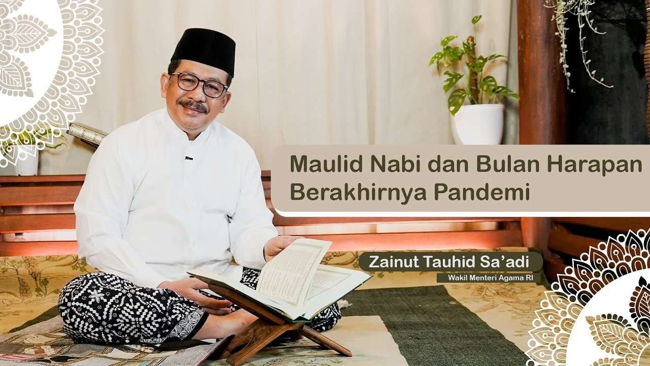 Wamenag Zainut Tauhid Sa'adi, tausiyah Maulid Nabi. (Foto: Kemenag)