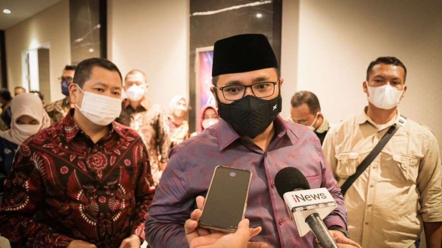 Menteri Agama Yaqut Cholil Qoumas usai menghadiri penganugerahan KDI 2021. (Foto: Kemenag)