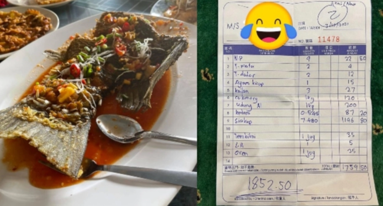 Menu makan ikan siakap atau kakap putih Rp4,1 juta. (Foto: Facebook)