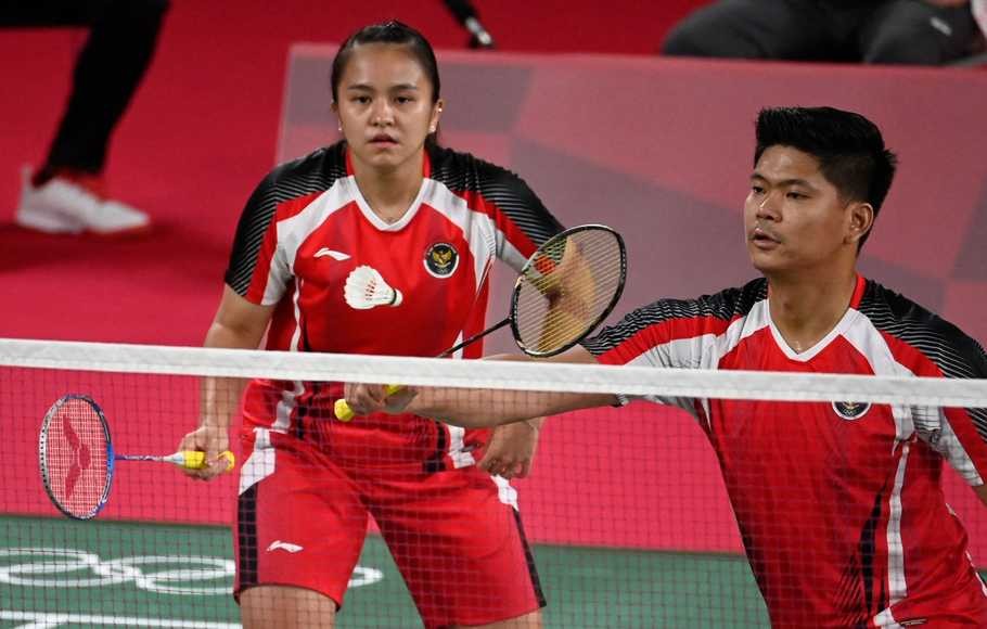 Praveen Jordan/Melati Daeva Oktavianti, gagal menumbangkan pasangan Thailand Dechapol Puavaranukroh/Sapsiree Taerattanachai di final turnamen bulutangkis Jerman Terbuka 2021.(Foto: PBSI)