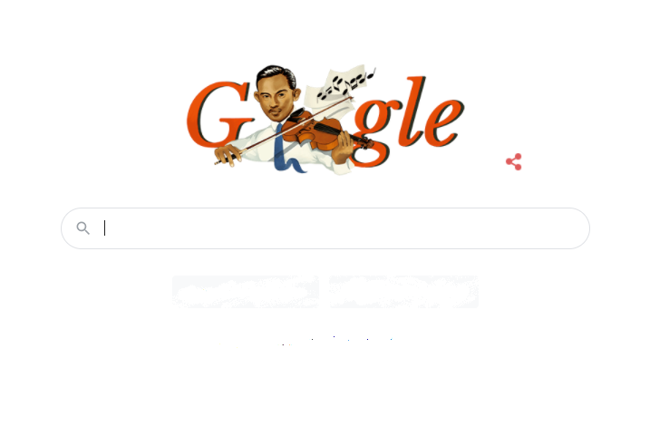 Google Doodle di Hari Pahlawan menampilkan sang maestro Ismail Marzuki. (Foto: Tangkapan layar Google)