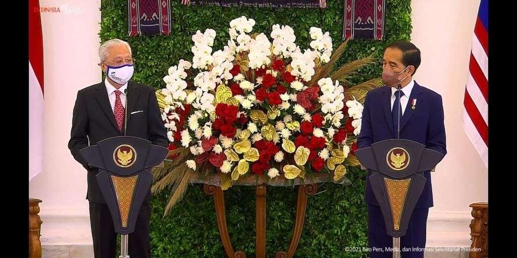 Presiden Joko Widodo (Jokowi) menerima kunjungan Perdana Menteri (PM) Malaysia Ismail Sabri Yaakob di Istana Kepresidenan Bogor, Jawa Barat, Rabu, 10 November 2021. (Foto: Setpres)