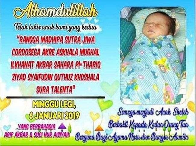 Nama anak 19 kata di Tubah sudah diganti, dan akhirnya mendapatkan akta lahir. (Foto: Dok. Keluarga)