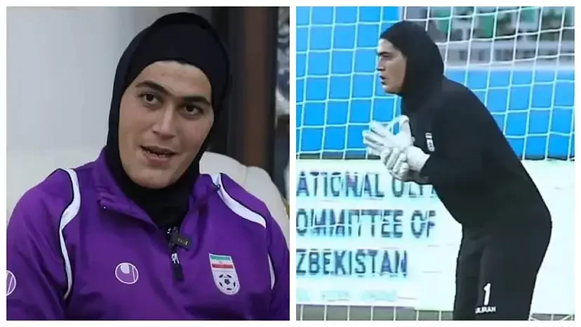 Kiper timnas wanita Iran Zohreh Koudaei dituduh sebagai laki-laki oleh Asosiasi Sepak Bola Yordania. (Foto: Marca)