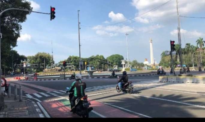 Kawasan Monas dan Patung Kuda Jakarta Pusat sudah terbebas dari massa Reuni 212 (Foto: Istimewa)