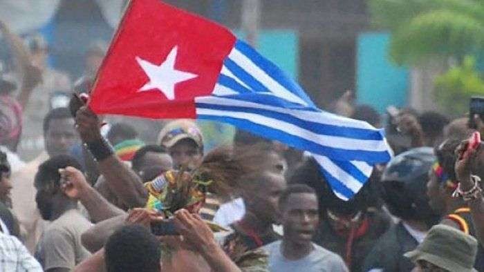 HUT OPM diwarnai aksi pengibaran bendera Bintang Kejora. (Foto: Ant)