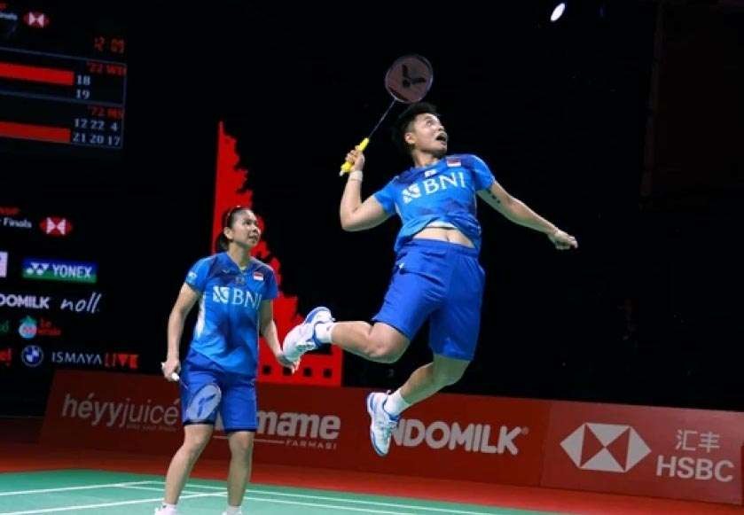 Ganda putri Indonesia Greysia Polii/Apriyani Rahayu kalah dari pasangan Jepang Nami Matsuyama/Chiharu Shida. (Foto: PBSI)