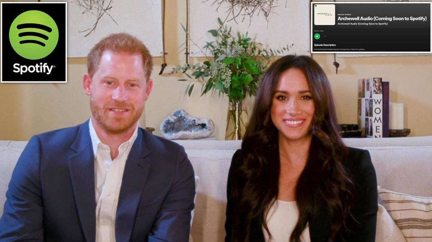 Pangeran Harry dan Meghan Markle baru membuat satu podcast untuk Spotify, padahal mereka wajib membuat podcast sepanjang tahun 2021 sesuai kontrak Rp336 triliun. (Foto: Dok. Spotify)