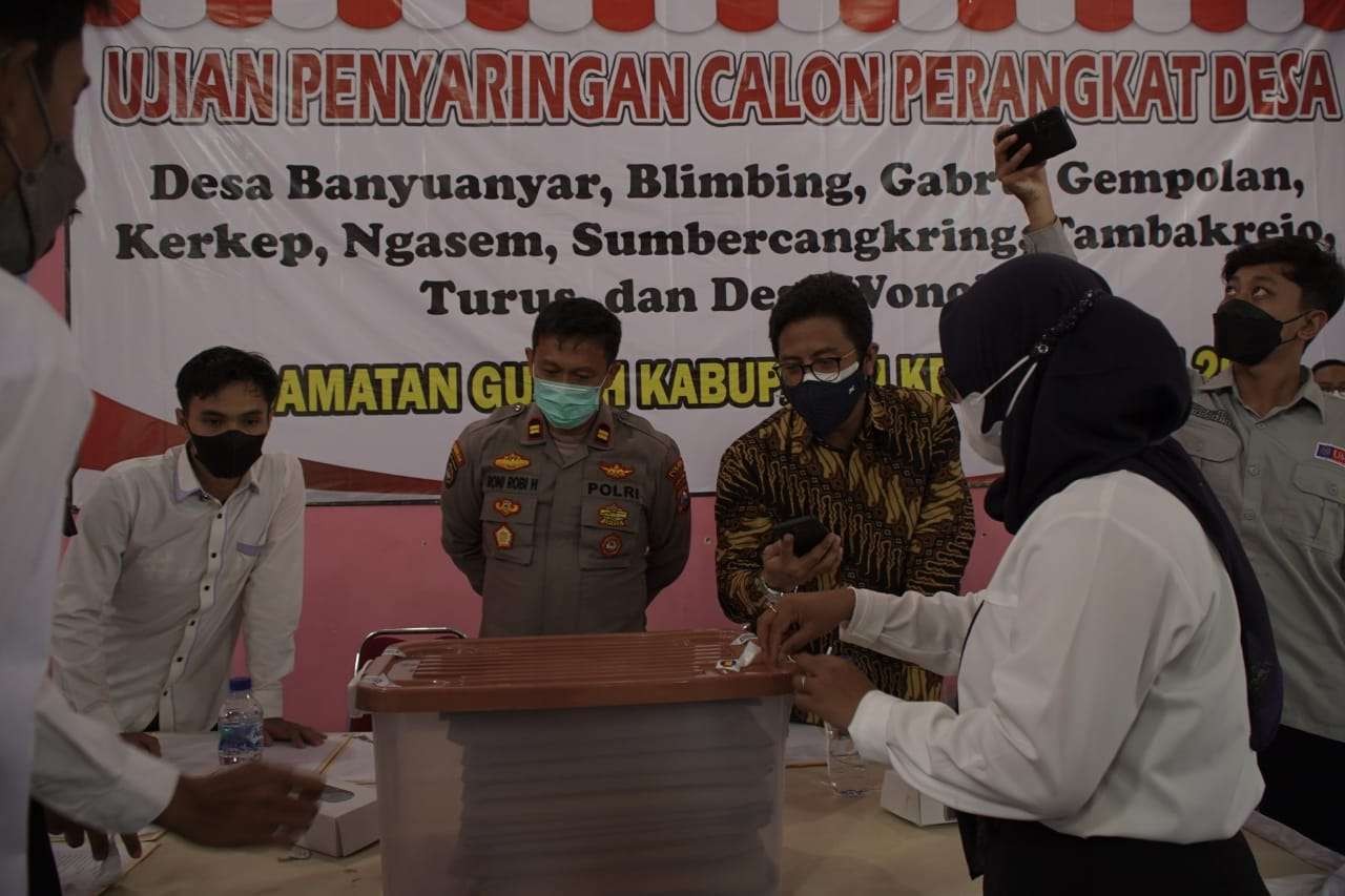 Pemkab Kediri monitoring pelaksanaan tes perangkat desa ( Foto: istimewa)