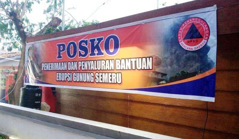 Posko penggalangan bantuan untuk korban erupsi Gunung Semeru di Kantor BPBD Banyuwangi (Foto: Istimewa)