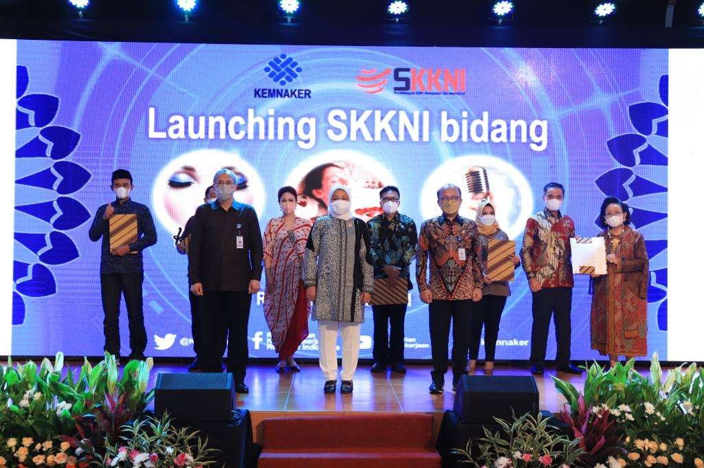 Kementerian Ketenagakerjaan meluncurkan SKKNI bidang kecantikan, spa, dan pemandu karaoke. (Foto: dok. Kemnaker)