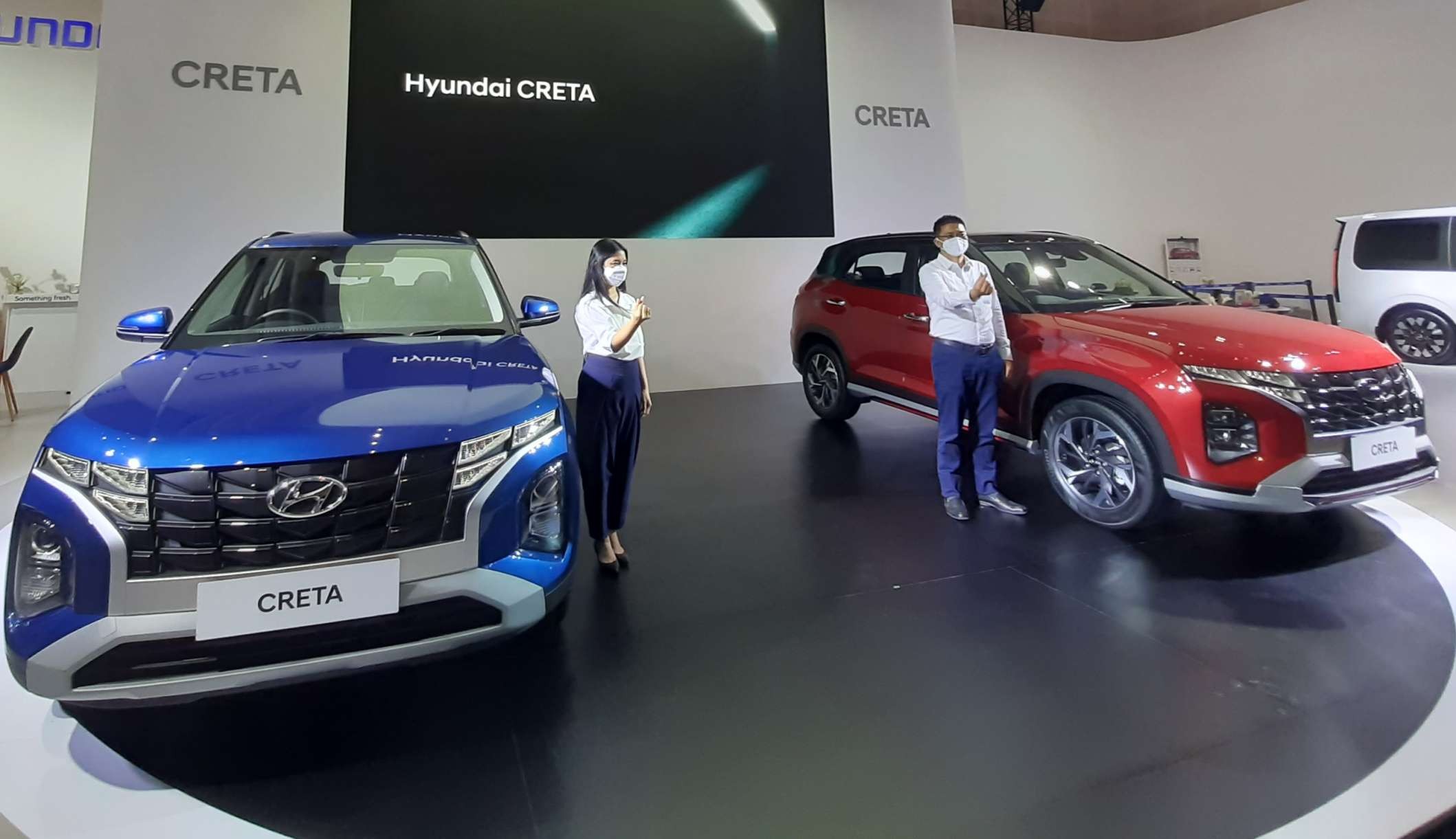 Hyundai Creta yang dihadirkan dalam gelaran GIIAS Surabaya 2021. (Foto: Pita Sari/Ngopibareng.id)