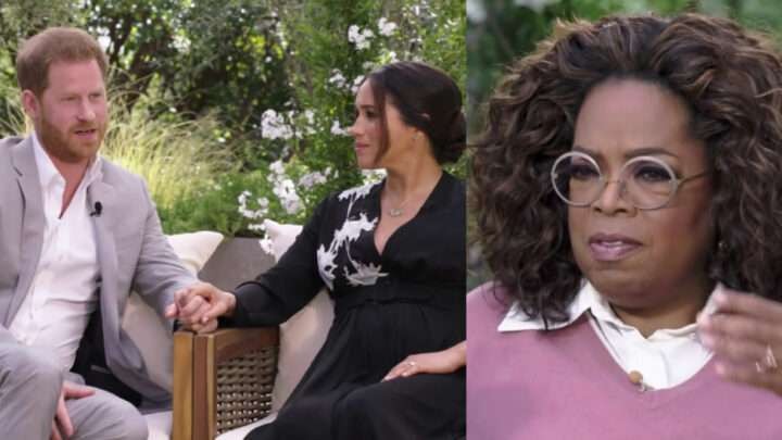 Oprah Winfrey saat berbincang dengan pasangan Pangeran Harry dan Meghan Markle soal keluar dari Kerajaan Inggris. (Foto: Oprah)