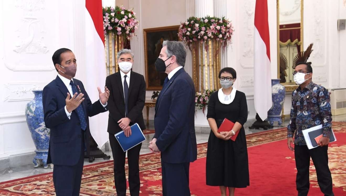 Presiden Joko Widodo menerima kunjungan Menlu AS. (Foto: Setpres)