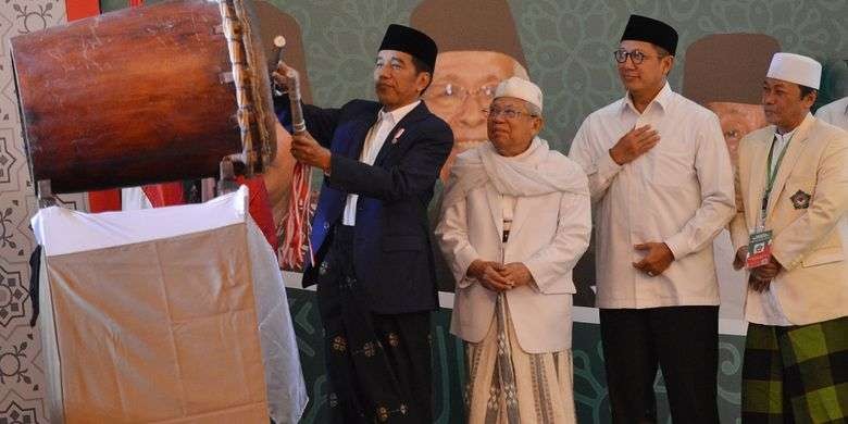 Presiden Joko Widodo dan Wapres KH Ma'ruf Amin dalam suatu kegiatan keagamaan. (Foto: Dok/Ngopibareng.id)