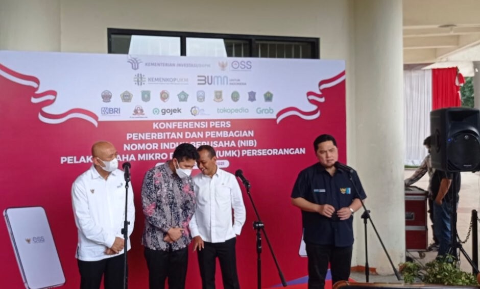 Menteri BUMN, Erick Tohir saat berada di Graha Sepuluh Nopember ITS (Foto: Andhi Dwi/Ngopibareng.id)