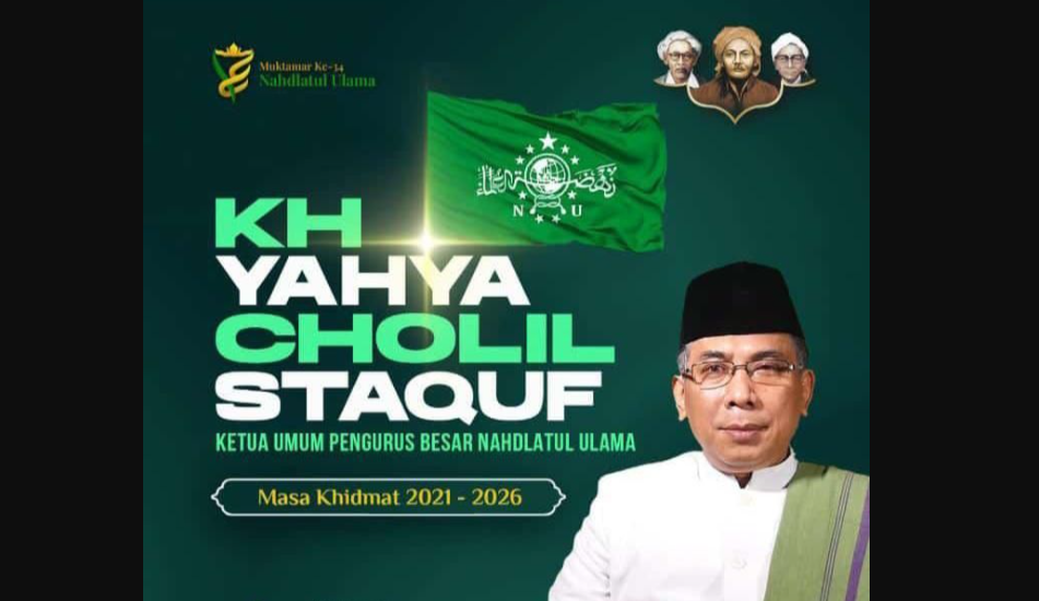 Ketua Umum PBNU periode 2021-2026, Yahya Cholil Staquf atau akrab disapa Gus Yahya. (Grafis: Istimewa)