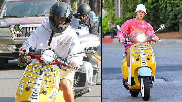 Justin Bieber hobi mengendarai Vespa. (Foto: Istimewa)