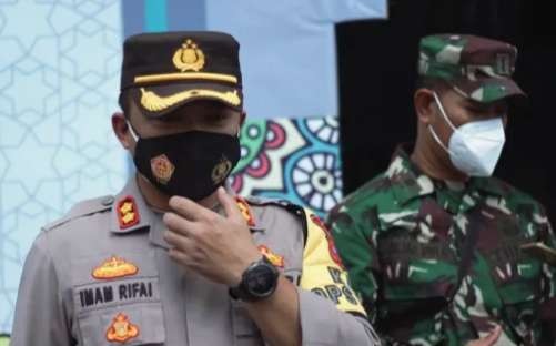 Kapolres Situbondo AKBP Achmad Imam Rifai menginginkan wilayah hukumnya kondusif saat Natal 2021 dan Tahun Baru 2022 serta bebas penyebaran Covid-19.(foto: humas polres)