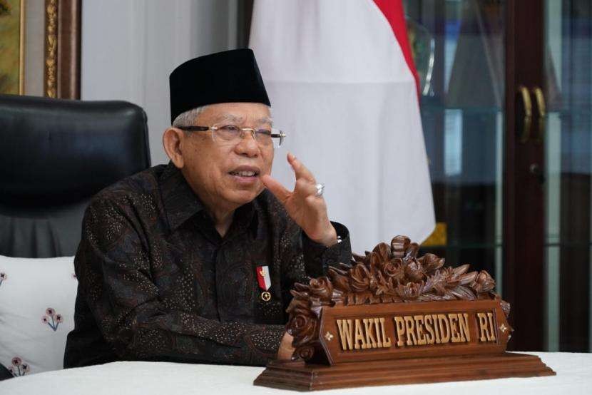 Wapres KH Maruf Amin menyampaikan selamat hari raya Natal dan tahun baru bagi umat kristiani. (Foto: Ant)