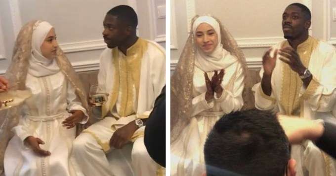 Pernikahan Ousmane Dembele secara Islam. (Foto: Twitter)