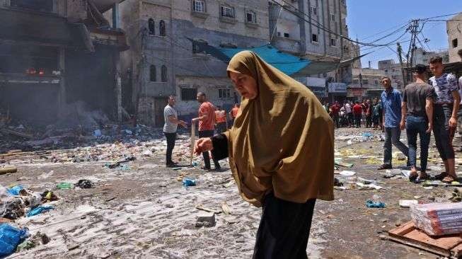 Warga sipil Palestina di Jalur Gaza. (Foto: Reuters)