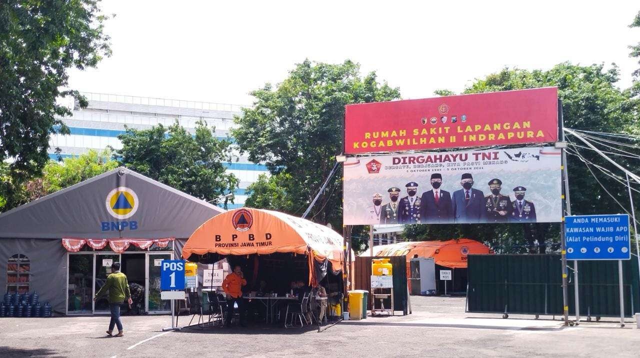 Rumah Sakit Lapangan Indrapura (RSLI) siap menampung pasien Covid-19 dengan varian omicron. (Foto: ist)