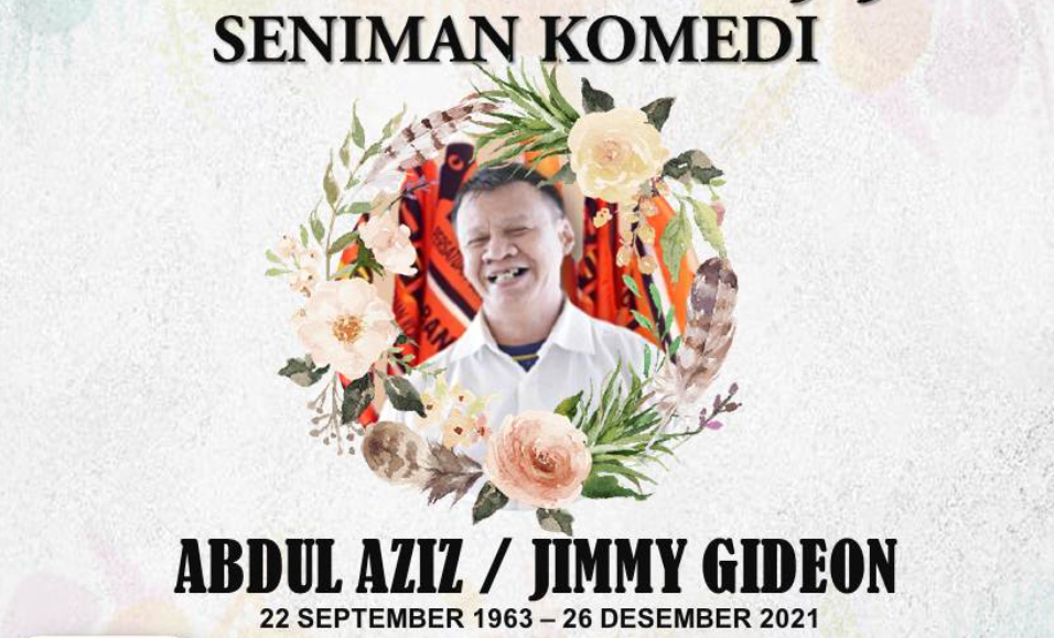 Pelawak dan aktor Jimmy Gideon meninggal, pada Minggu, 26 Desember 2021. Semasa hidup Jimmy Gideon dikenal sebagai pelawak dan aktor. (Foto: tangkapan layar)