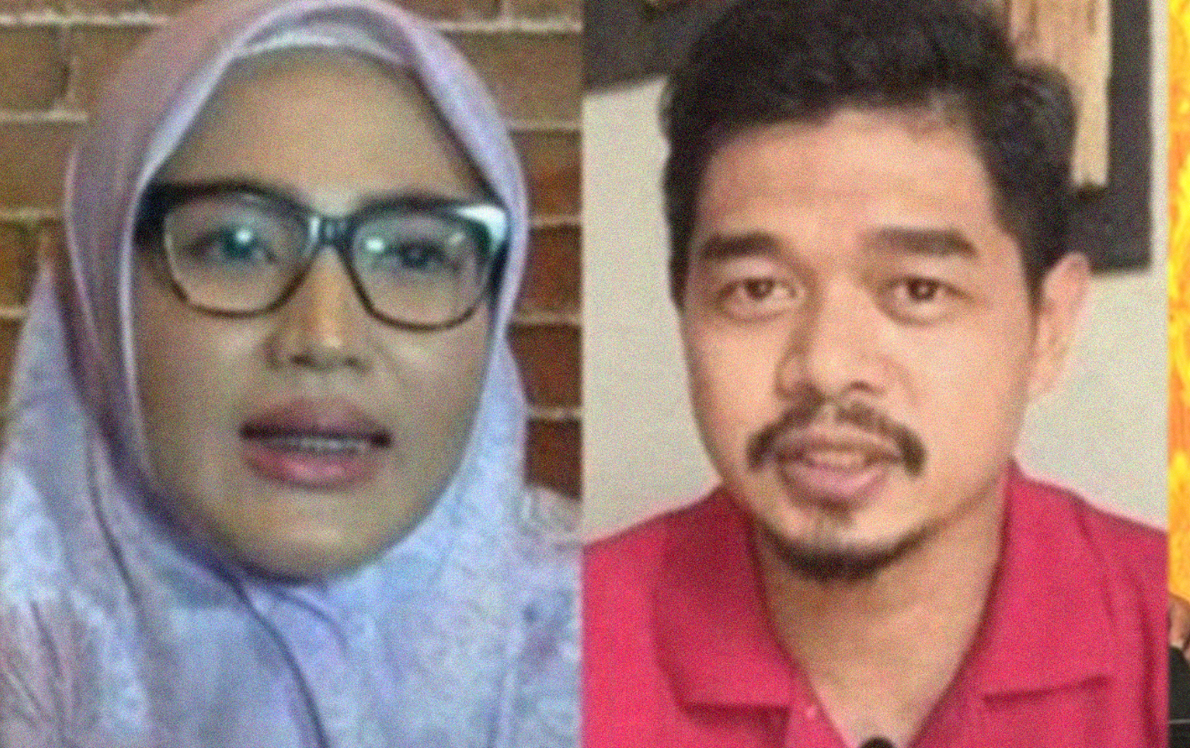 Bambang Pamungkas dan mantan istri sirinya, Amalia Fujiawati. (Foto: Kolease)