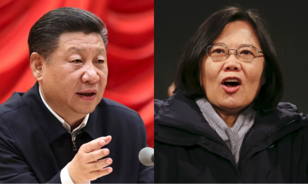 Presiden China Xi Jinping dan Presiden TaiwanPresiden Taiwan, Tsai Ing-wen, saling gertak. (Foto: Istimewa)