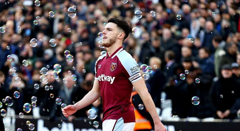 Declan Rice menjadi target utama Manchester United di bursa musim panas nanti. (Foto: Twitter/@_DeclanRice)