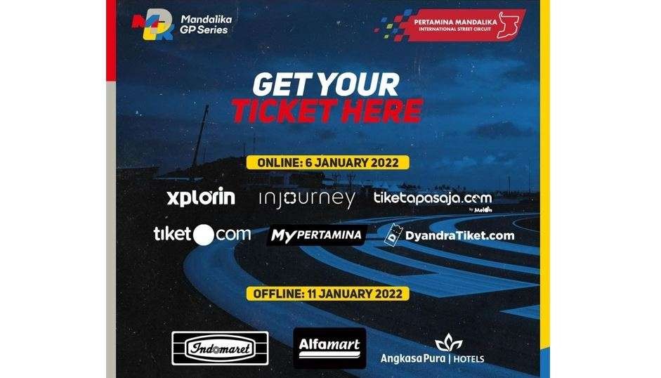 Pemesanan tiket MotoGP Indonesia 2022 di Sirkuit Mandalika bisa dilakukan secara online dan offline. (Grafis: Instagram)