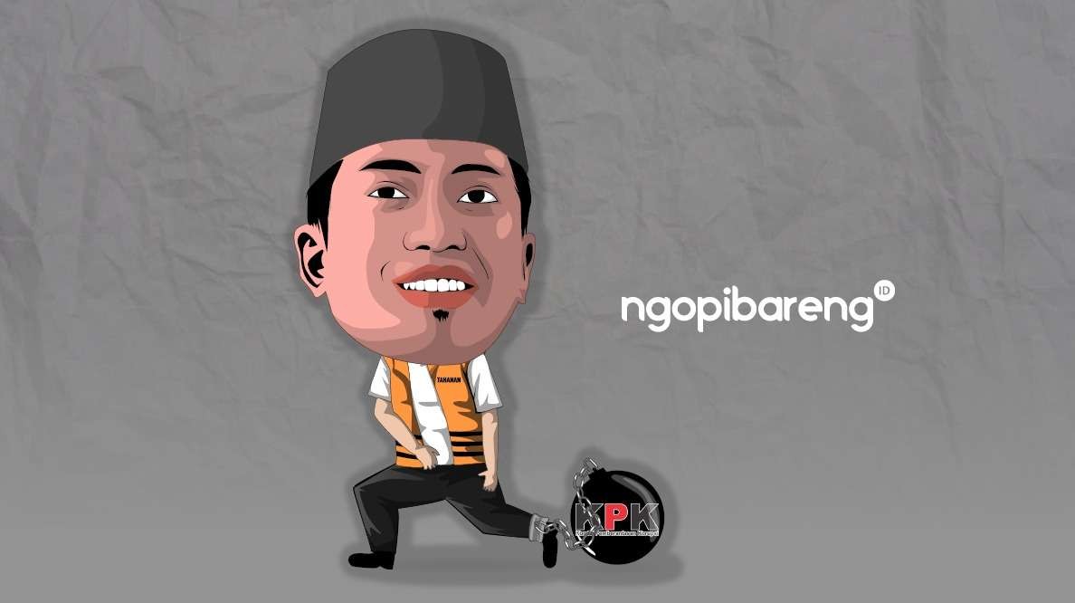 Ilustrasi Bupati Penajam Paser Utara, Abdul Gafur Mas'ud kena operasi tangkap tangan KPK. (Grafis: Fa Vidhi/Ngopibareng.id)