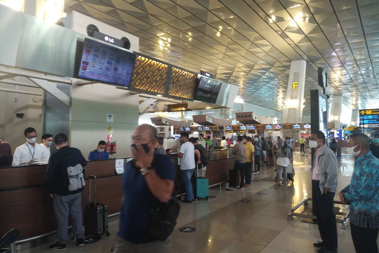 Suasana Bandara Soekarno Hatta saat WNA Somalia tiba di Indonesia. (Foto: Istimewa)