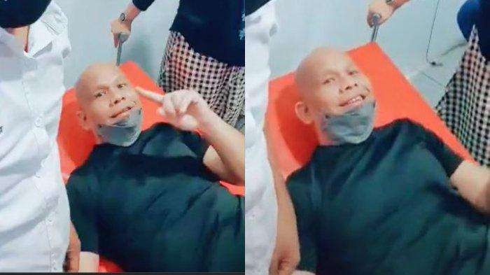 Harry Pantja, pembawa acara horor Dunia Lain kini stroke. Kondisi membaik setelah menjalani fisioterapi. (Foto: TikTok)