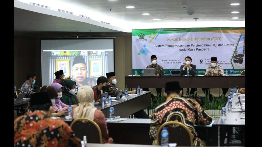 FGD Pengawasan dan Pengendalian Haji dan Umrah di masa pandemi, Kamis 20 Januari 2022. (Foto: Kemenag)