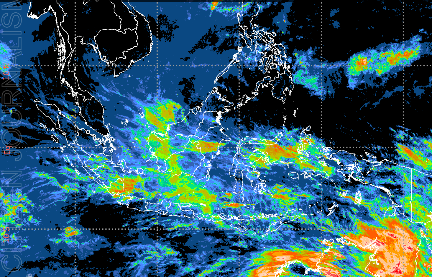 Citra Satelit prakiraan cuaca. (Foto: BMKG Juanda)