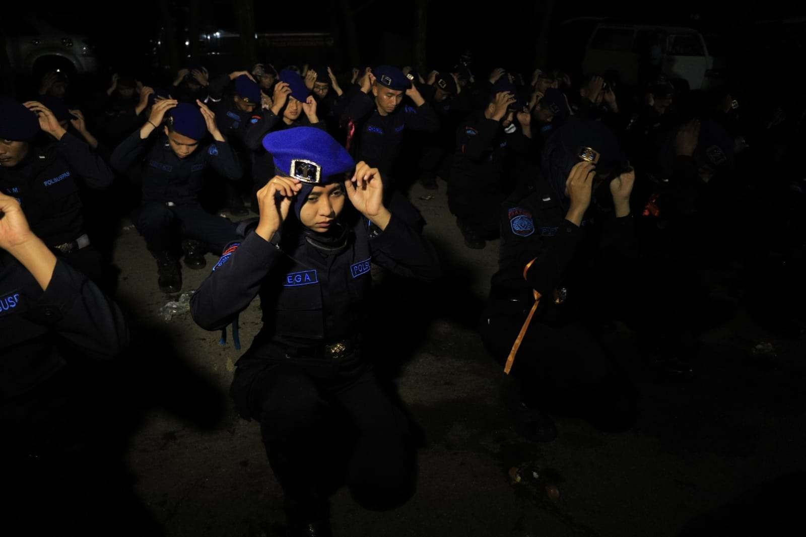 59 Polsuspas Kemenkumham Jatim dapat pembaretan usai tes fisik 18 KM. (Foto: Kemenkumham Jatim)