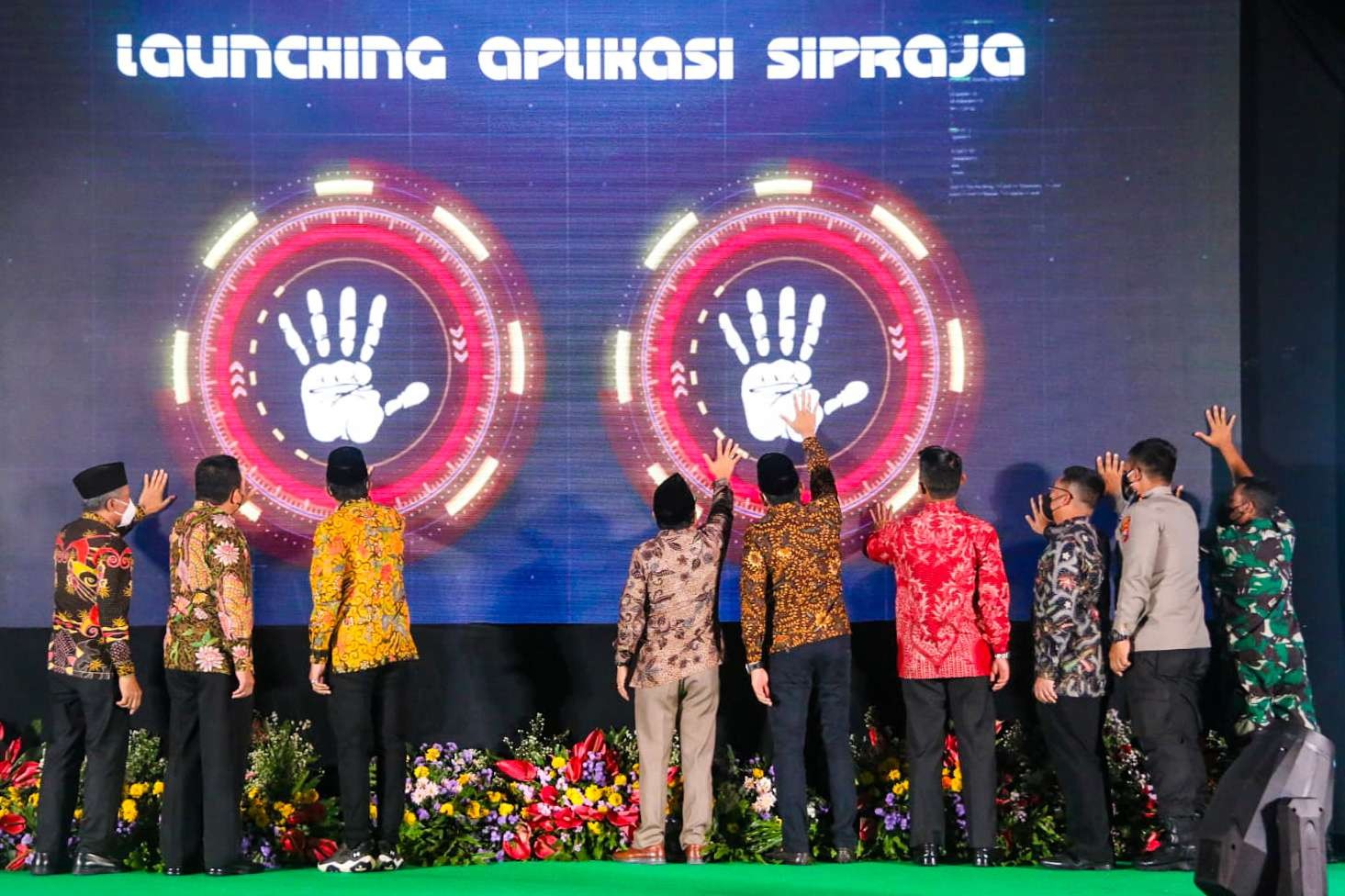 Launching aplikasi SiPraja 3.0 oleh Forkopimda Sidoarjo. (Foto: Kominfo)