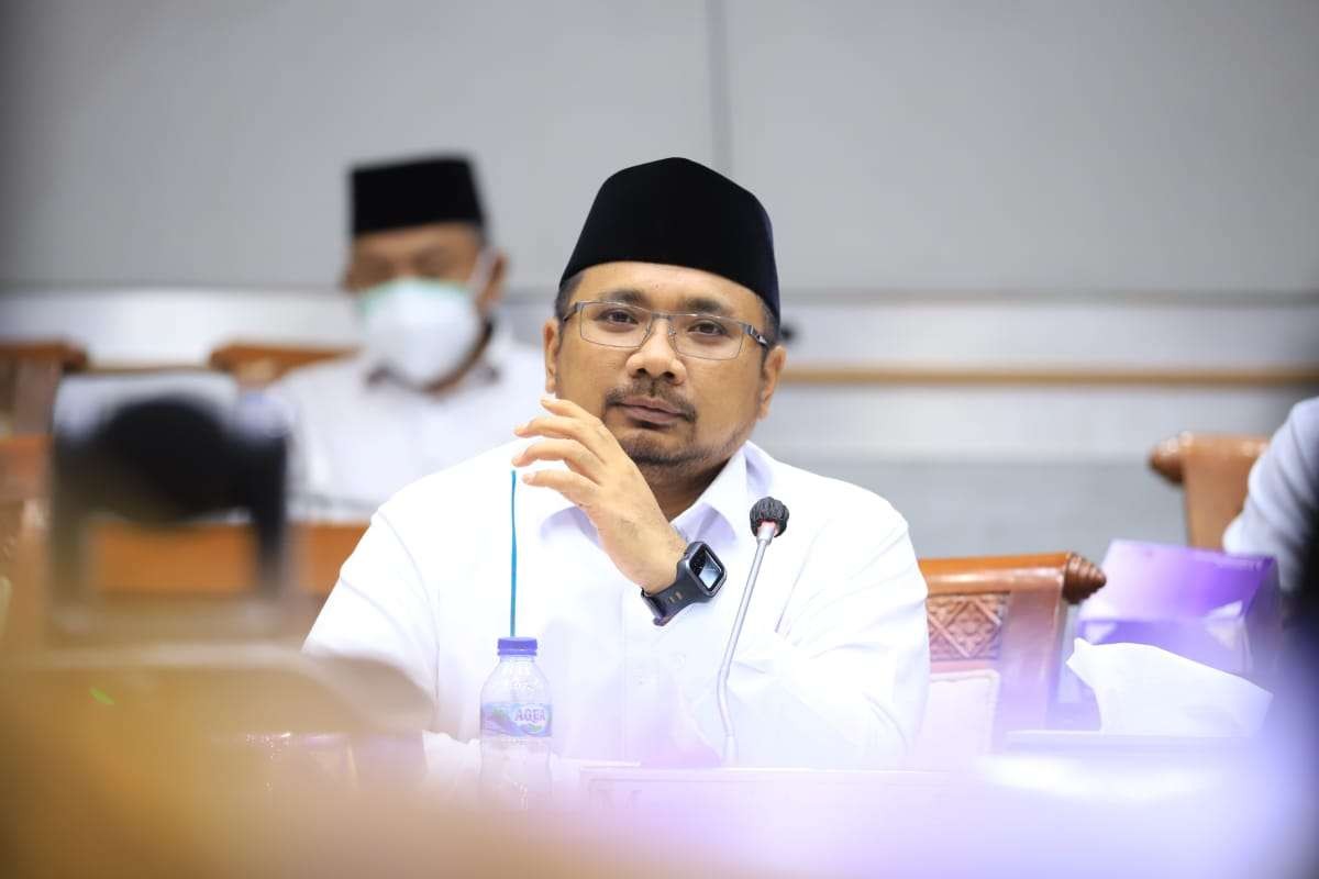 Menteri Agama Yaqut Cholil Qoumas berharap tahun baru Imlek 2573 Khongzili dapat terus menciptakan harmoni,damai dan sejahtera. (Foto:Kemenag RI)