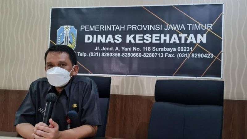 Kepala Dinas Kesehatan Prov Jatim, Dr Erwin Astha Triyono, dr Sp.PD. saat memberikan keterangan. (Foto: Istimewa)