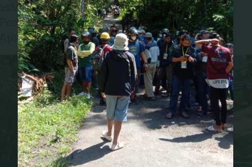 Warga di Desa Wadas menolak proyek tambang untuk pembangunan Bendungan Bener. (Foto: Twitter)