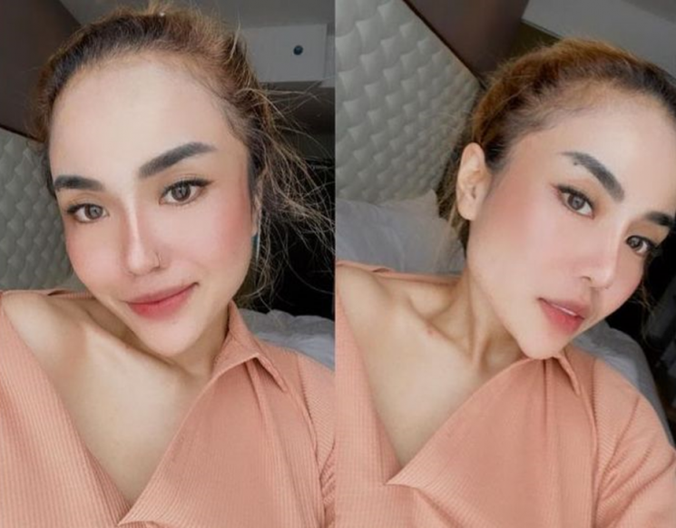 Medina Zein lepas hijab dan pamer foto-foto selfie. (Foto: Instagram)